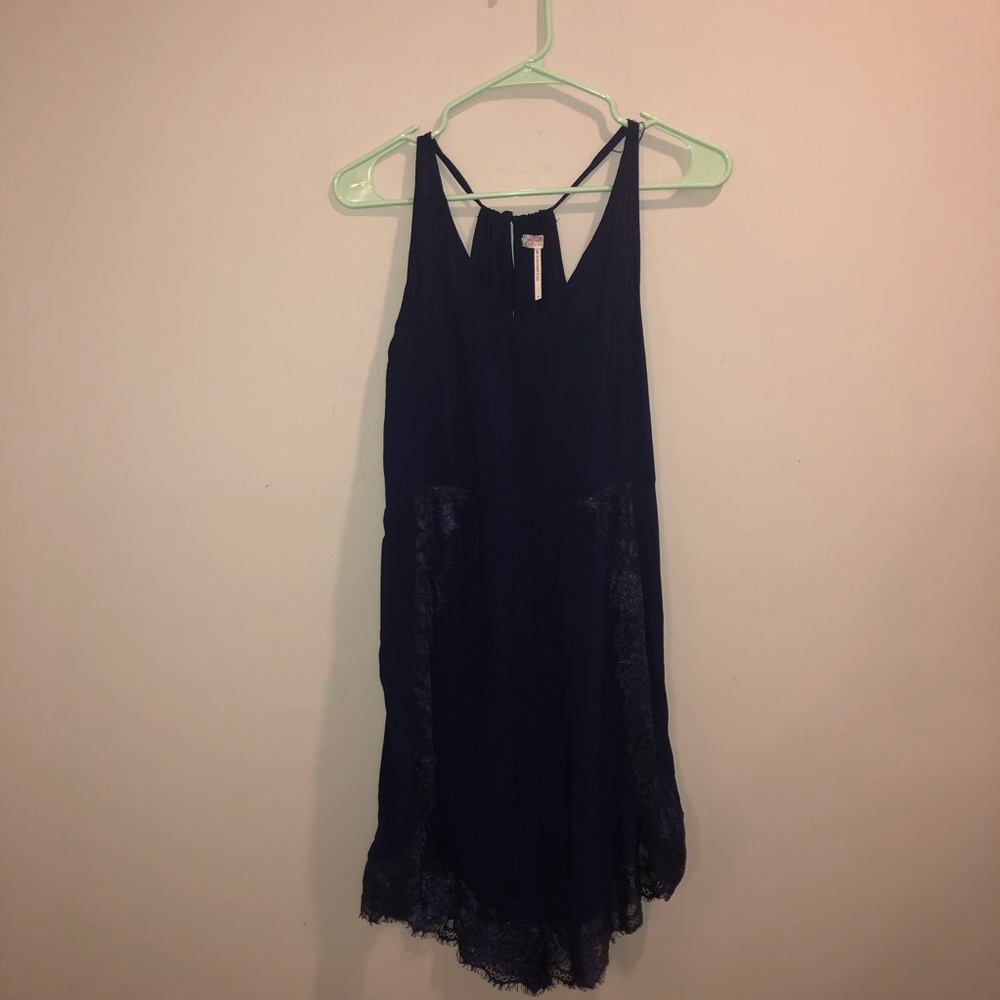 Free People Intimately Blue Lace Midi Dress